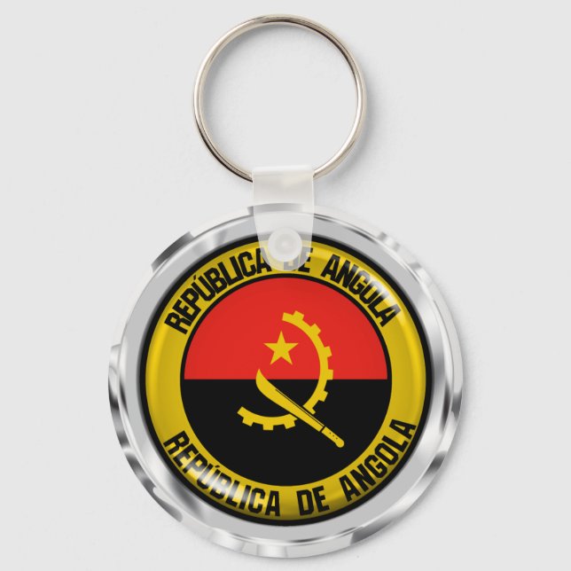 Porte-clés Emblème rond de l'Angola (Recto)