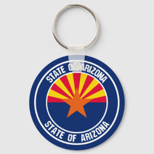 Porte-clés Emblème rond de l'Arizona