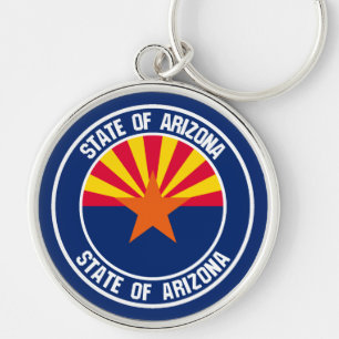 Porte-clés Emblème rond de l'Arizona