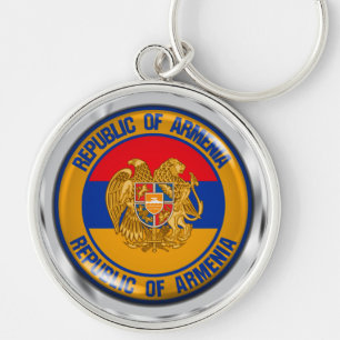 Porte-clés Emblème rond de l'Arménie