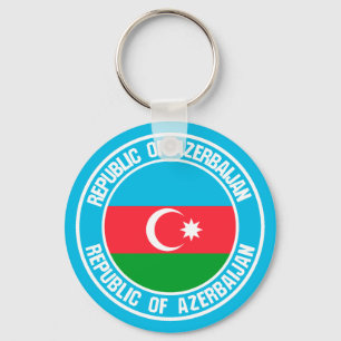 Porte-clés Emblème rond de l'Azerbaïdjan