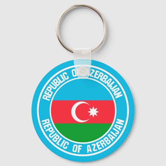 Porte-clés Emblème rond de l'Azerbaïdjan (Recto)