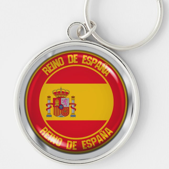 Porte-clés Emblème rond de l'Espagne (Devant)