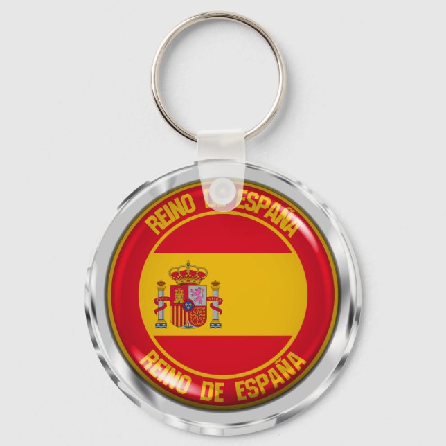 Porte-clés Emblème rond de l'Espagne (Recto)