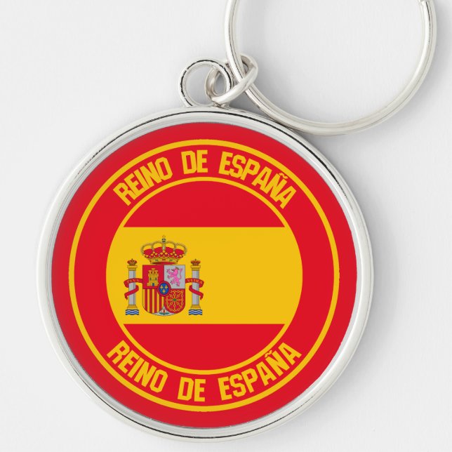 Porte-clés Emblème rond de l'Espagne (Devant)