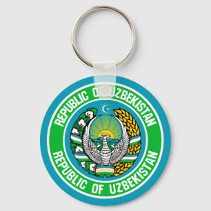 Porte-clés Emblème rond de l'Ouzbékistan