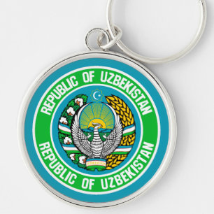 Porte-clés Emblème rond de l'Ouzbékistan