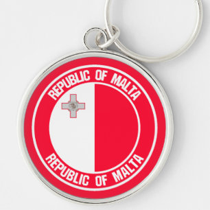Porte-clés Emblème rond de Malte