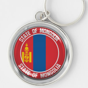 Porte-clés Emblème rond de Mongolie