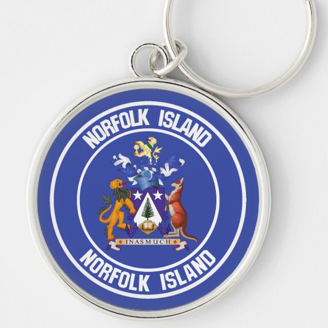 Porte-clés Emblème rond de Norfolk Island (Devant)