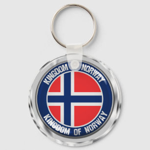 Porte-clés Emblème rond de Norvège