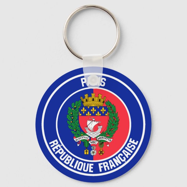Porte-clés Emblème rond de Paris (Recto)