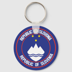 Porte-clés Emblème rond de Slovénie