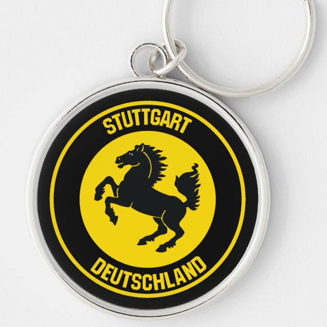 Porte-clés Emblème rond de Stuttgart (Devant)