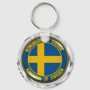 Porte-clés Emblème rond de Suède