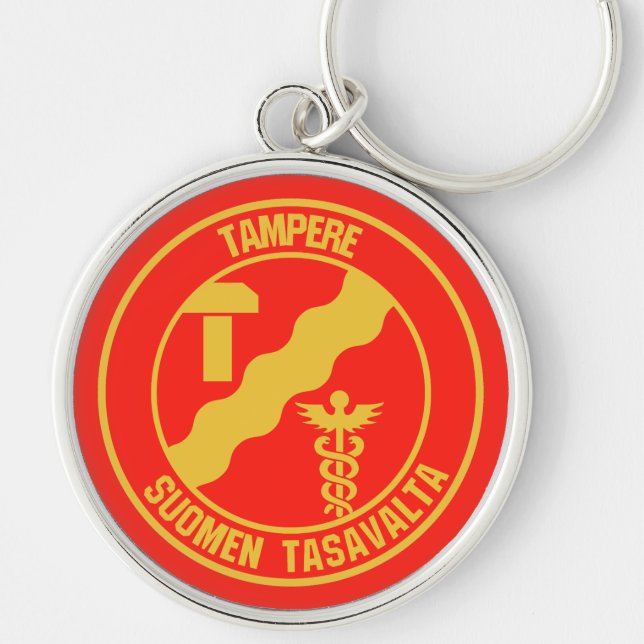 Porte-clés Emblème rond de Tampere (Devant)