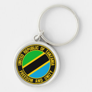 Porte-clés Emblème rond de Tanzanie
