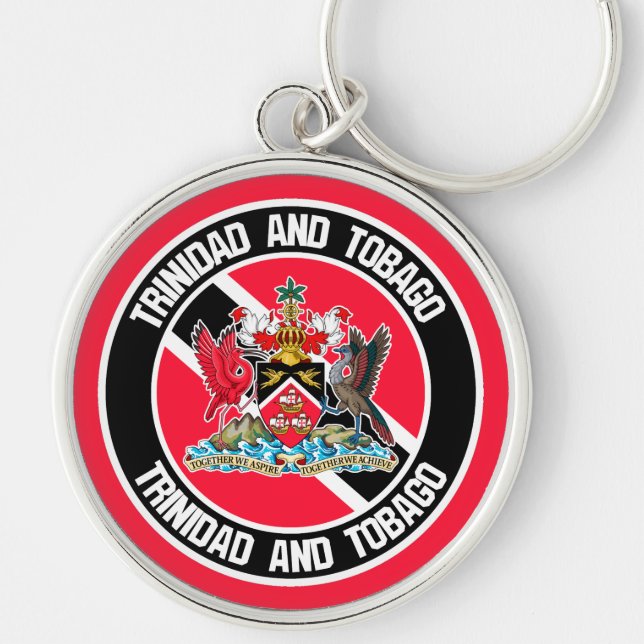 Porte-clés Emblème rond de Trinité-et-Tobago (Devant)