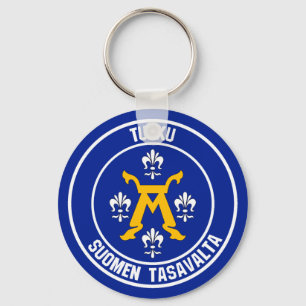 Porte-clés Emblème rond de Turku
