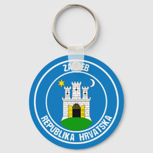 Porte-clés Emblème rond de Zagreb
