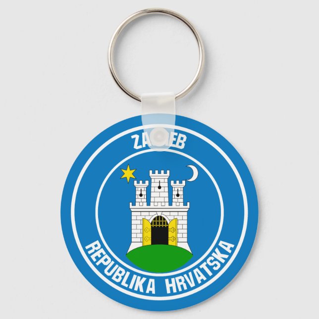 Porte-clés Emblème rond de Zagreb (Recto)