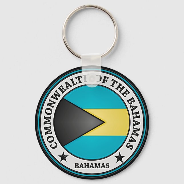 Porte-clés Emblème rond des Bahamas (Recto)