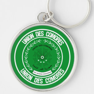Porte-clés Emblème rond des Comores