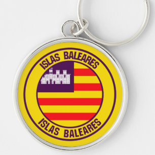 Porte-clés Emblème rond des îles Baléares