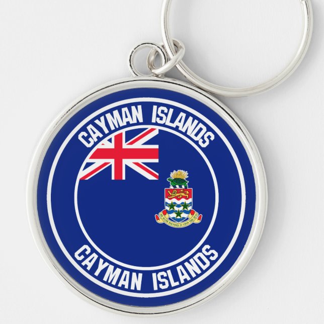 Porte-clés Emblème rond des îles Caïmans (Devant)