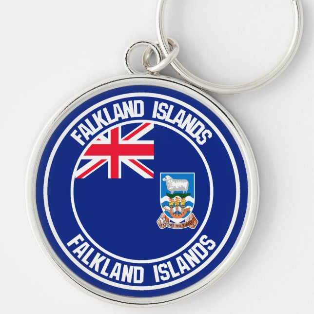 Porte-clés Emblème rond des îles Falkland (Devant)