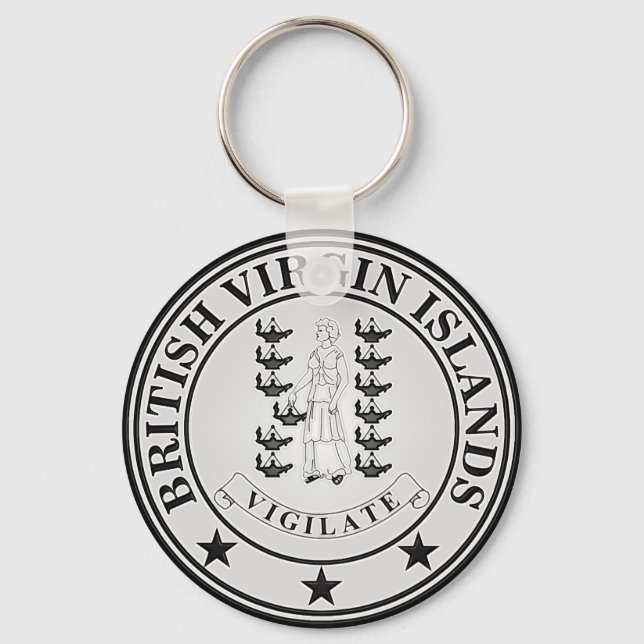 Porte-clés Emblème rond des îles Vierges britanniques (Recto)