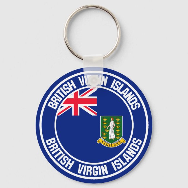 Porte-clés Emblème rond des îles Vierges britanniques (Recto)
