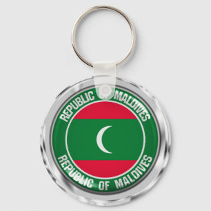 Porte-clés Emblème rond des Maldives