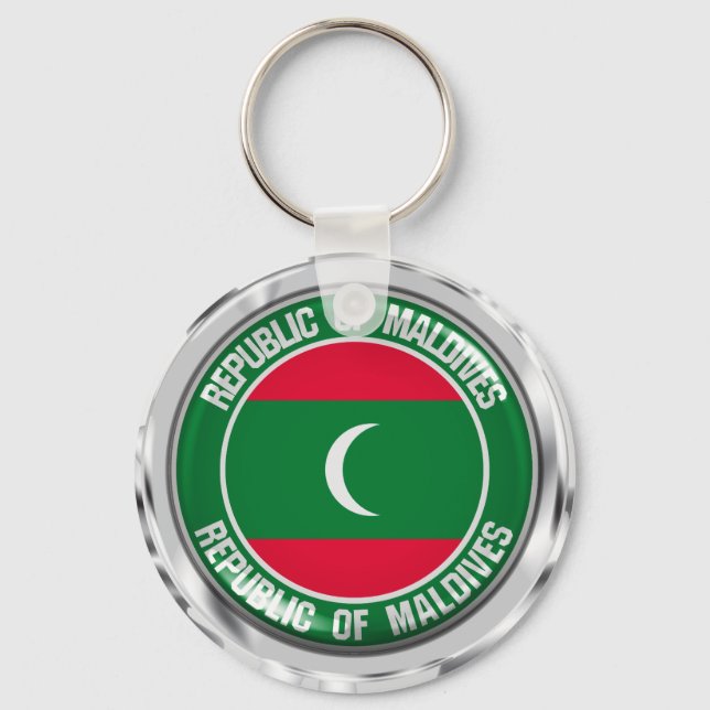 Porte-clés Emblème rond des Maldives (Recto)