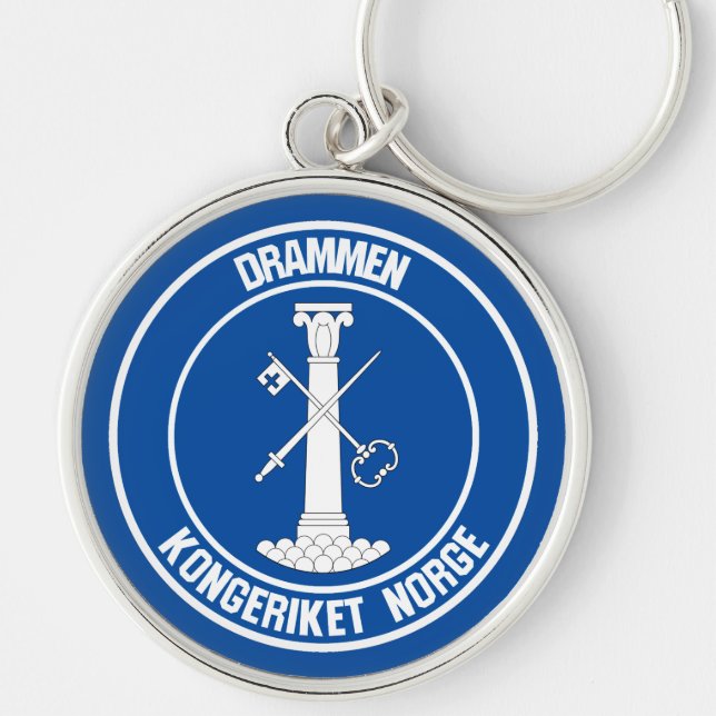 Porte-clés Emblème rond Drammen (Devant)