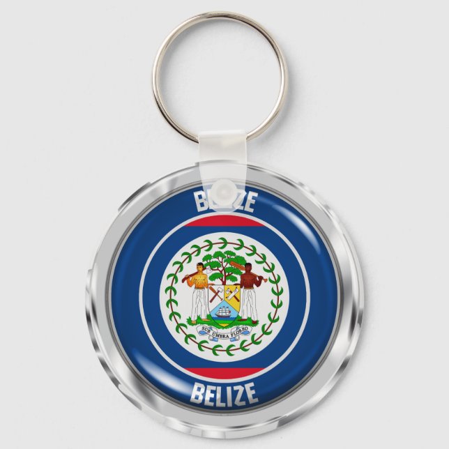 Porte-clés Emblème rond du Belize (Recto)