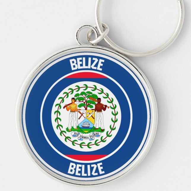 Porte-clés Emblème rond du Belize (Devant)
