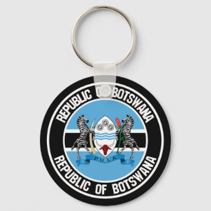 Porte-clés Emblème rond du Botswana