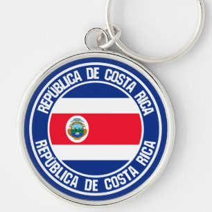 Porte-clés Emblème rond du Costa Rica