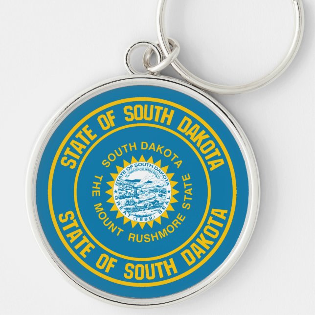 Porte-clés Emblème rond du Dakota du Sud (Devant)