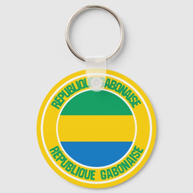 Porte-clés Emblème rond du Gabon (Recto)