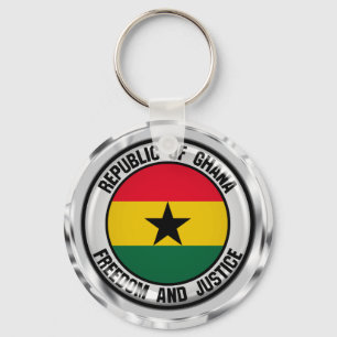 Porte-clés Emblème rond du Ghana