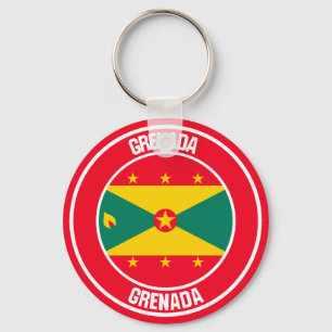 Porte-clés Emblème rond du Grenada