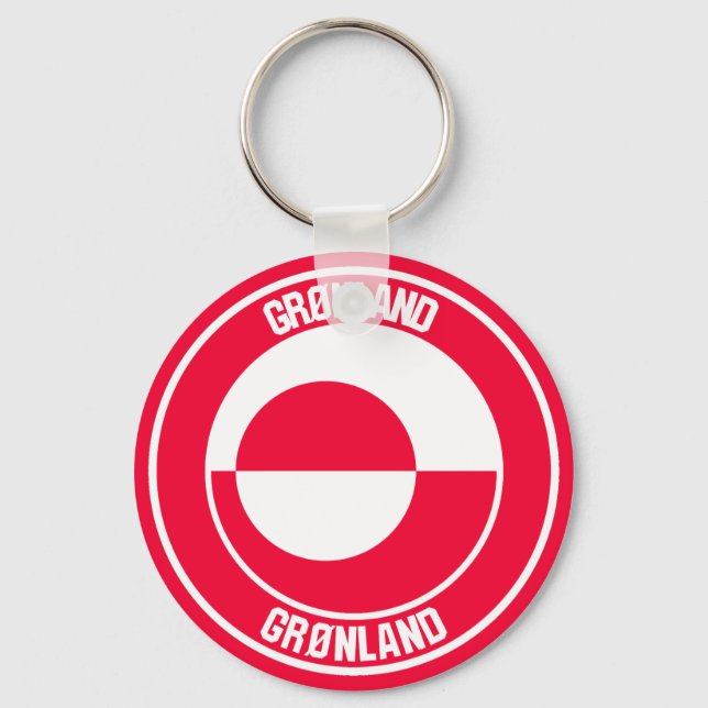 Porte-clés Emblème rond du Groenland (Recto)