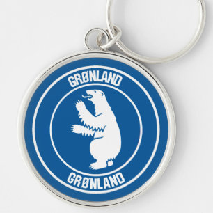 Porte-clés Emblème rond du Groenland