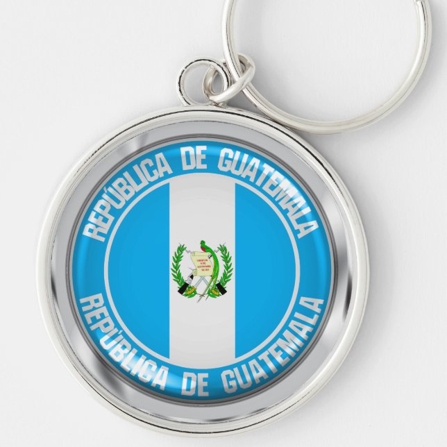 Porte-clés Emblème rond du Guatemala (Devant)