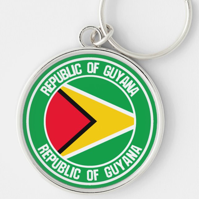 Porte-clés Emblème rond du Guyana (Devant)