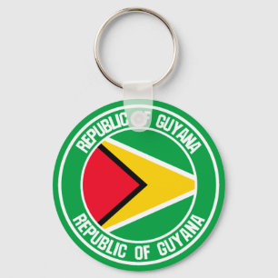 Porte-clés Emblème rond du Guyana