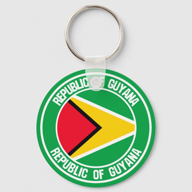 Porte-clés Emblème rond du Guyana (Recto)