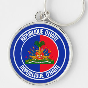 Porte-clés Emblème rond du Haïti